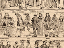 Load image into Gallery viewer, History of Fashion Poster – 1930s French Dictionary Illustration – Vintage Style Art – Bourgeoisie - Royalty
