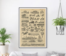 Load image into Gallery viewer, Vintage Transportation POSTER! - Multiple Sizes - French Dictionary Art Print
