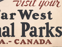 Load image into Gallery viewer, 1920 Far West National Parks Poster - Advertisement - Art - Travel by Train
