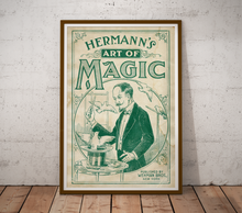 Load image into Gallery viewer, 1910 Hermann&#39;s Art of Magic POSTER - Magician - Performer - Stage - Tricks
