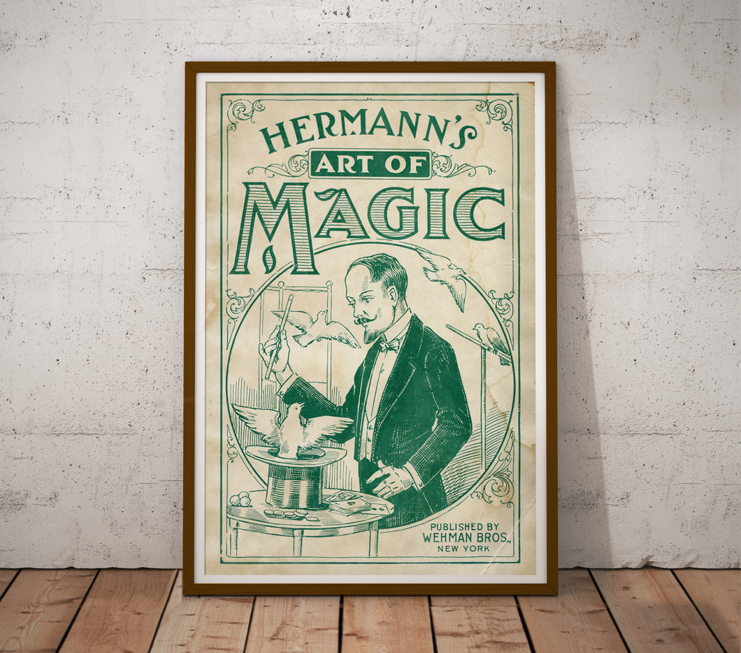 1910 Hermann's Art of Magic POSTER - Magician - Performer - Stage - Tricks