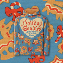 Load image into Gallery viewer, Holiday Goodies Cookie Hoodie – Vintage Christmas Treats Design - Sweets - Baker Gifts
