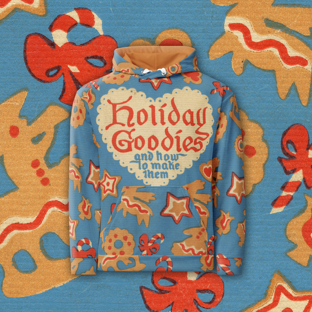Holiday Goodies Cookie Hoodie – Vintage Christmas Treats Design - Sweets - Baker Gifts