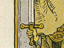 Load image into Gallery viewer, Justice Tarot Poster, Vintage Tarot Wall Art, 1918 De Laurence Gothic Print
