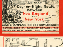 Load image into Gallery viewer, 1929 Lake Champlain Bridge Brochure POSTER! (up to 24&quot; x 36&quot;) - Vintage - Adirondacks - New York - New England
