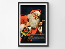 Load image into Gallery viewer, 1935 Santa Claus Ad (up to 24&quot; x 36&quot; Poster) - Christmas - Smoking - Naughty
