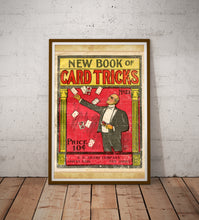 Load image into Gallery viewer, 1909 New Book of Card Tricks Magic POSTER - Magician - Performer - Stage - Antique

