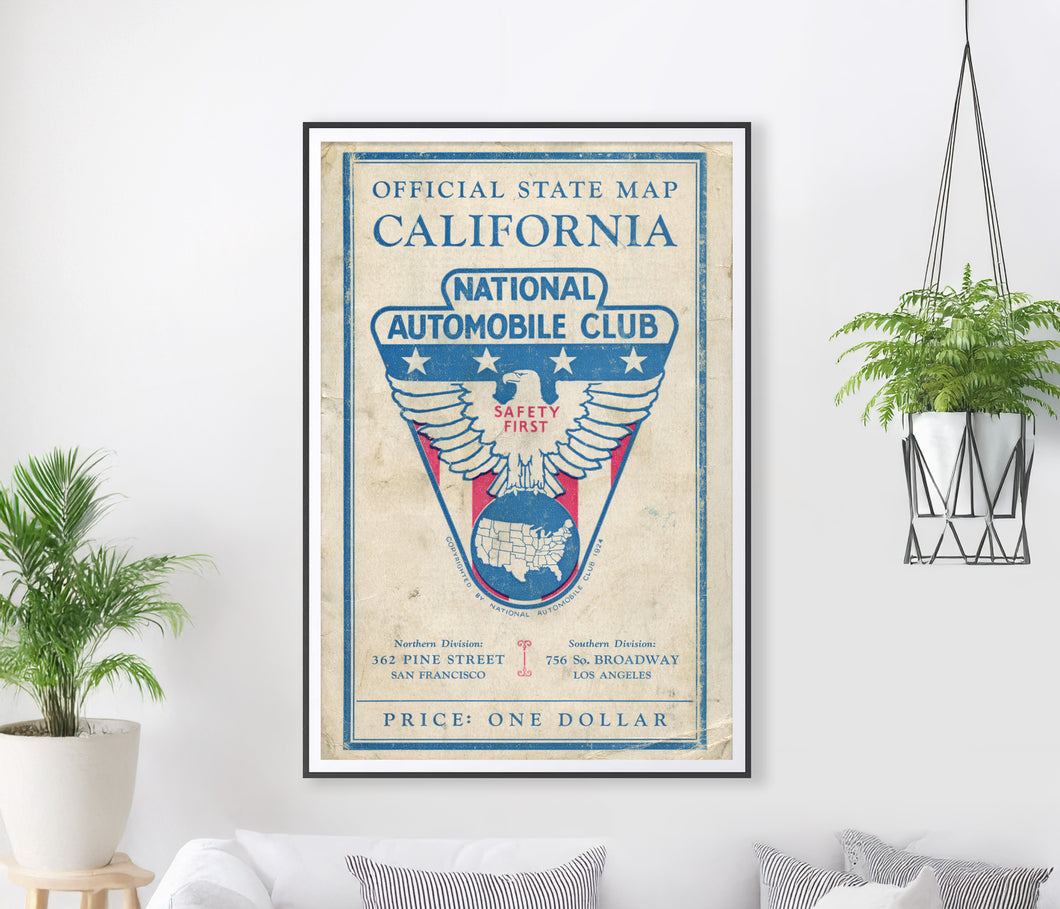 Vintage Auto Club Art POSTER! (up to full-size 24