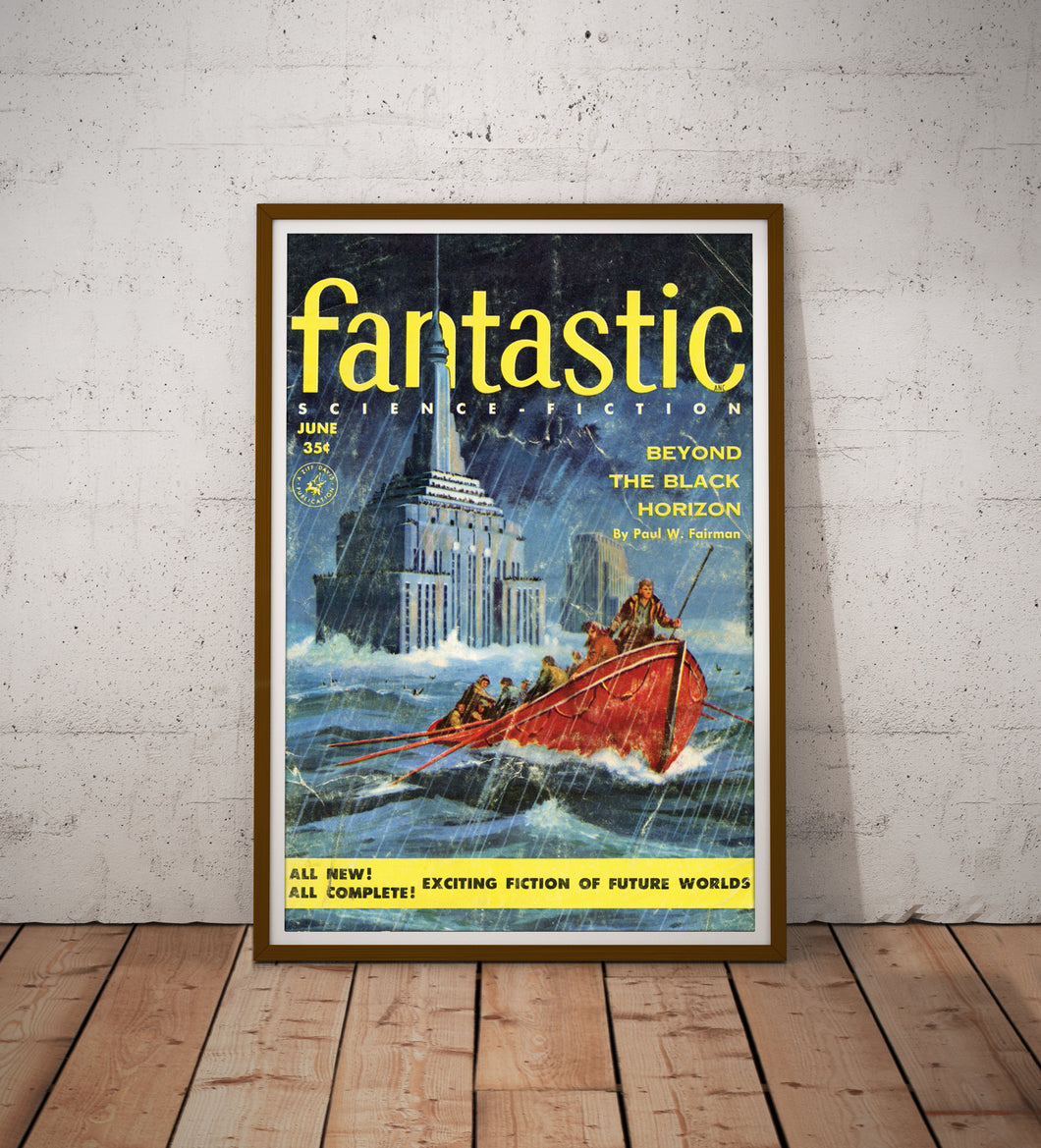 1955 New York Sci-Fi Poster – Vintage Pulp Art Print (Multiple Sizes) – Retro Future Post-Apocalyptic