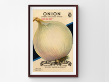 Load image into Gallery viewer, Vintage Onion Seed Packet POSTER! (up to 24&quot; x 36&quot;) - Kitchen - Vegetables - Garden
