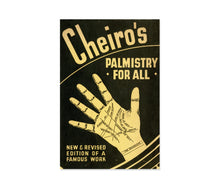 Load image into Gallery viewer, Palmistry Poster, Vintage Occult Hand Chart, Fortune Teller Print, Magic Divination
