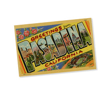Load image into Gallery viewer, Vintage Pasadena California Travel Poster Print | Retro Postcard Wall Art | Rose Bowl Stadium Home Décor
