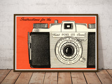 Load image into Gallery viewer, 1956 Pony 35mm Camera POSTER (up to 24&quot; x 36&quot;) - Vintage - Film - Print - Photography - Gifts
