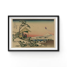 Load image into Gallery viewer, Raccoon Mario at Koishikawa Teahouse! - Original POSTER! (up to 24&quot; x 36&quot;) - Super Mario Bros. 3 - Nintendo - Hokusai - Tail - Fuji - Japan
