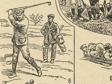 Load image into Gallery viewer, French Sports Poster – Vintage 1920&#39;s French Dictionary Art Print – Running, Rugby, Cycling, Tennis, Rowing, Golf, Unframed
