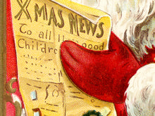 Load image into Gallery viewer, Santa Happy Hours Victorian Christmas Postcard Poster | Art Print
