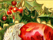 Load image into Gallery viewer, Santa Happy Hours Victorian Christmas Postcard Poster | Art Print
