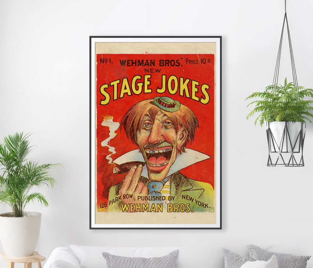 Vintage Stage Jokes Poster – Retro Comedy | Vaudeville | Actors | Theater | Comedian