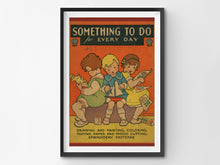 Load image into Gallery viewer, 1928 Something To Do For Every Day POSTER! (up to 24&quot; x 36&quot;) - Antique - Vintage - Book - Kids - Children - Games
