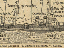 Load image into Gallery viewer, Vintage Naval Ship Diagram Shirt – French Sailing Graphic Tee – Nautical Illustration T-Shirt – Military – Boats
