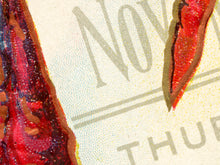 Load image into Gallery viewer, Vintage 1909 Thanksgiving Turkey Poster – “Digesting the Calendar” – 1909 Holiday Harvest Postcard Art Print
