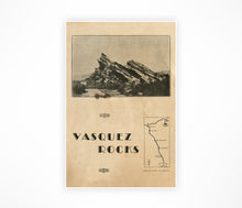 Load image into Gallery viewer, Vasquez Rocks Vintage Brochure Poster - Western Southwest Desert Movies
