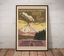 Load image into Gallery viewer, 1930&#39;s Lassen Volcanic National Park Poster (up to 24&quot; x 36&quot;) - Department of Interior - Vintage
