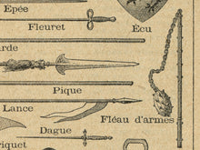 Load image into Gallery viewer, Vintage Weapons Poster - 1931 French Dictionary Image
