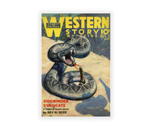 Load image into Gallery viewer, Vintage Style Rattlesnake Poster - 1939 Western Magazine Print - Southwest - Snake
