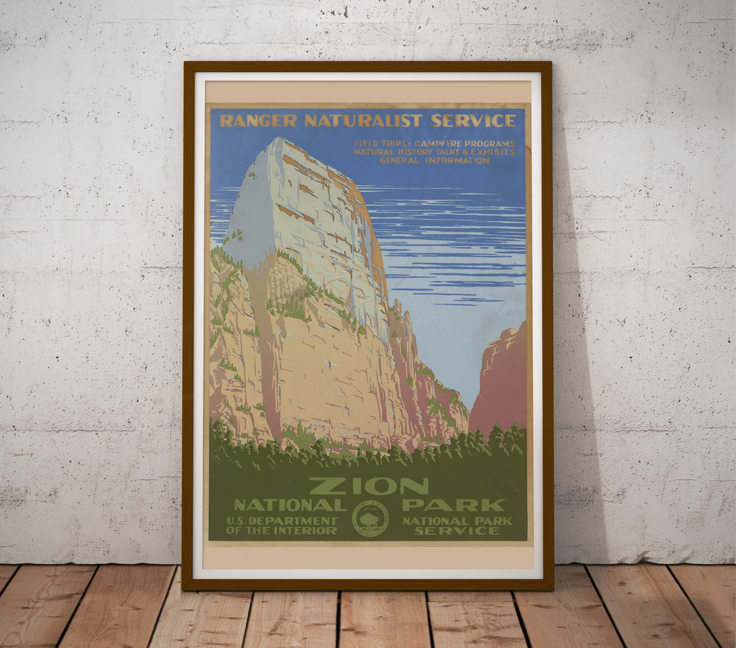 1930's Zion National Park Poster (up to 24