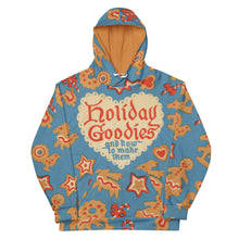 Load image into Gallery viewer, Holiday Goodies Cookie Hoodie – Vintage Christmas Treats Design - Sweets - Baker Gifts
