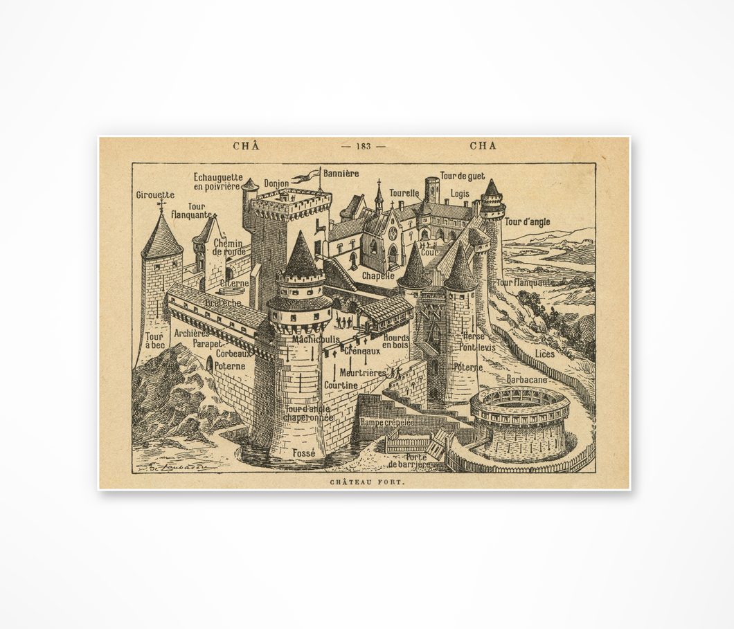 Vintage French Castle POSTER! (up to 24