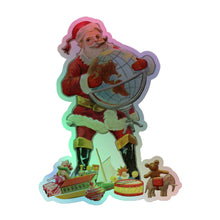 Load image into Gallery viewer, 1908 Santa Hologram STICKERS - Santa Claus - Decoration - Bells - Reindeer - Chimney - Snow
