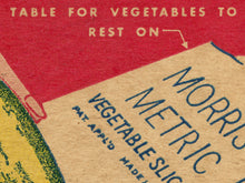 Load image into Gallery viewer, 1950&#39;s Morris Metric Vegetable Slicer POSTER! (up to 24&quot; x 36&quot;) - Kitchen - Decor - Tools - Gadgets
