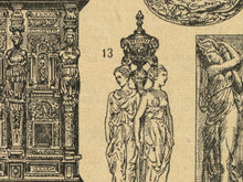Load image into Gallery viewer, Renaissance Art Poster, Vintage French Language Architecture &amp; Sculpture Print
