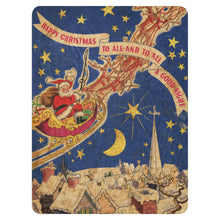 Load image into Gallery viewer, The Night Before Christmas Fleece Blanket Extra Large Sherpa Vintage Style
