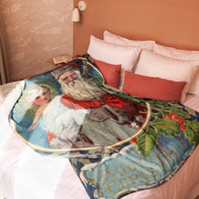 Load image into Gallery viewer, 1912 Santa &amp; Jesus Christmas Blanket - Extra Large Sherpa Throw
