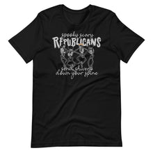 Load image into Gallery viewer, Spooky Scary Republicans T-Shirt - 2024 Election - Novelty Parody Skeletons Shirt
