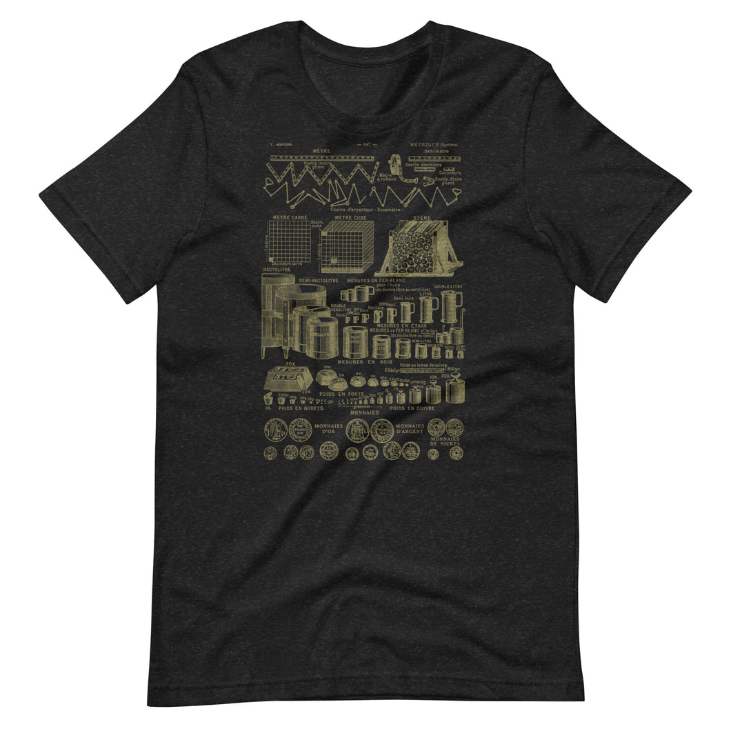 Metric System Vintage Style T-Shirt - French Language Art