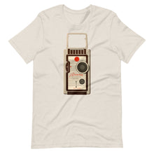 Load image into Gallery viewer, Brownie Movie Camera Unisex T-Shirt - c. 1955 - Multiple Colors and Sizes - Fitted Shirt - Fashion - Photography - Film
