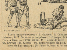 Load image into Gallery viewer, Vintage Wrestling Poster, French Dictionary Lutte Art Print, Antique Grappling Art, Martial Arts History, Retro Sports Illustration
