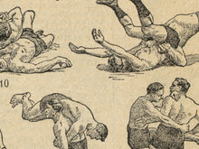 Load image into Gallery viewer, Vintage Wrestling Poster, French Dictionary Lutte Art Print, Antique Grappling Art, Martial Arts History, Retro Sports Illustration
