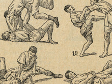 Load image into Gallery viewer, Vintage Wrestling Poster, French Dictionary Lutte Art Print, Antique Grappling Art, Martial Arts History, Retro Sports Illustration
