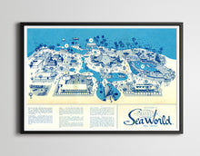 Load image into Gallery viewer, 1964 SEA WORLD San Diego Opening Year Map POSTER! (up to 24&quot; x 36&quot;) - California
