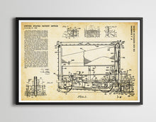 Load image into Gallery viewer, 1949 FIRST Zamboni Patent Art POSTER! (up to 24&quot; x 36&quot;) - Hockey -Skating - Ice Rink
