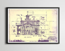 Load image into Gallery viewer, Vintage Haunted Mansion Blueprint POSTER! (up to 24&quot; x 36&quot;) - Disneyland - Disney - Theme Parks - New Orleans Square - Doom Buggy - Ghosts
