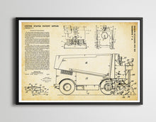 Load image into Gallery viewer, 1970 Zamboni Patent Art POSTER! (up to 24&quot; x 36&quot;) - Ice Hockey - Ice Skating - Decor
