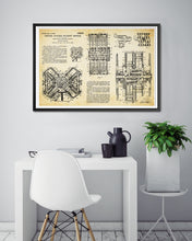 Load image into Gallery viewer, 1920 Ford Model T Engine Patent Art POSTER! (up to full-size 24&quot; x 36&quot;) - Automobilia - Cars - Car Poster - Blueprints - Mechanic - Gearhead
