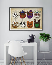 Load image into Gallery viewer, Spooky Disney Caramel Apples POSTER! (up to 24&quot; x 36&quot;) - Halloween - Candy - Disneyland - Disney World - Illustration - Mickey Mouse - Art
