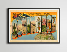 Load image into Gallery viewer, The Great SOUTHWEST Vintage Postcard POSTER! (up to 24 x 36) - Large Letter - Travel - Desert
